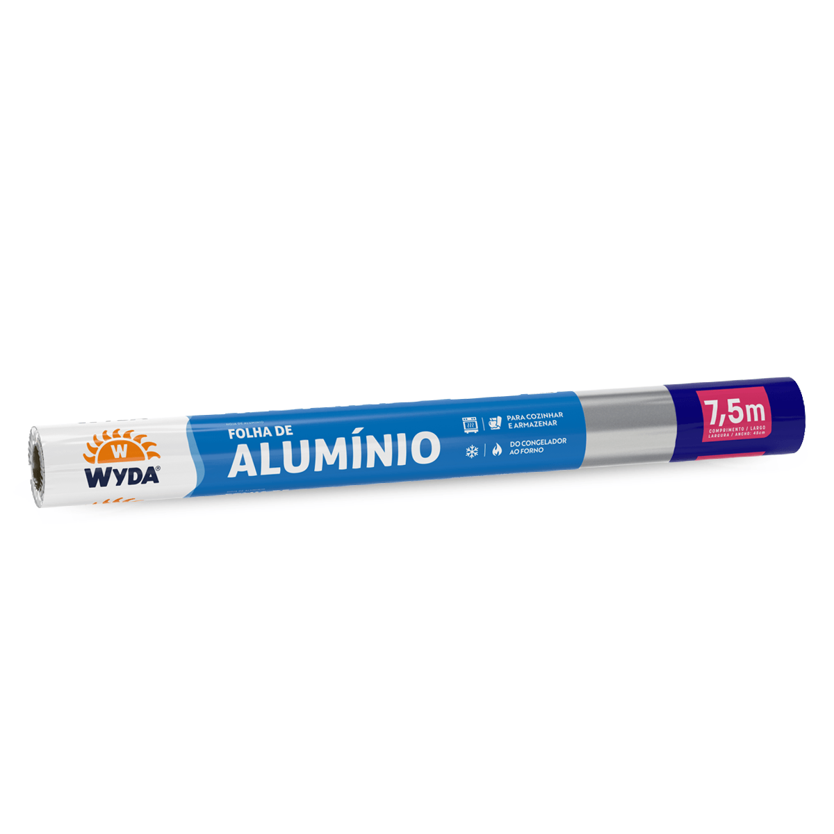 Papel Alumínio 45cm Rolo de 7,5m Wyda